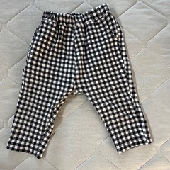 GU 着せやすく動きやすい　ルームウェア チェック 子供服 上下セット パジャマ ルームウェア セットアップの画像