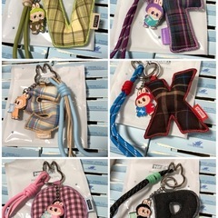 【ポップマート成田にて購入】ラブブ  アルファベット ペンダント キーホルダーの画像