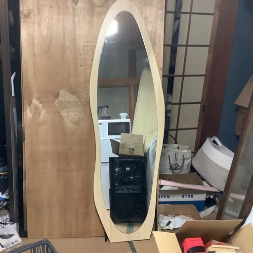 姿見　ミラー　波型　高さ160cm