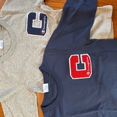 新品 Champion 長袖　ロンT 130cm ネイビー グレー セットの画像