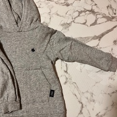 【美品】POLO フード付きトレーナー 95サイズ グレーの画像