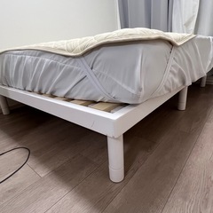 neruco　ダブルベッド　すのこベッド　フレーム＋マットレスの画像