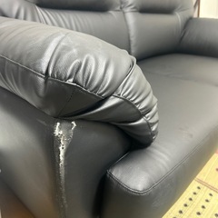 黒革ソファー【美品】の画像