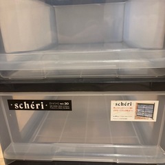 収納ケース/3段収納/クリアケースの画像