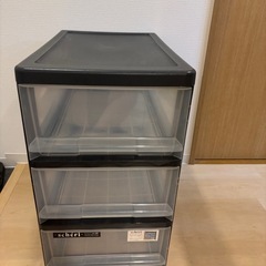 収納ケース/3段収納/クリアケースの画像