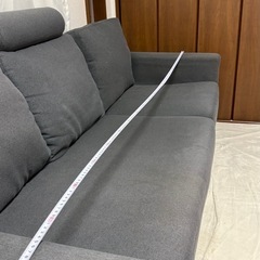 3人掛け　ファブリックソファの画像