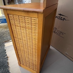 籐 ラタン キャビネット 収納棚 アジアン キッチン 台所 棚の画像