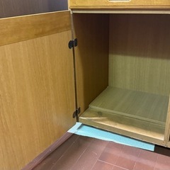 木製キッチンカウンター コンセント付の画像