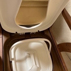 ポータブルトイレ 介護トイレ 安寿 家具調トイレコンパクト 標準便座の画像