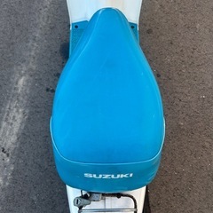 希少カラー 旧車 レトロ スズキ 薔薇 BARA 水色 前カゴ 未確認車両・鍵無し・書類付き　蘭 Hi カーナ パッソル Dio チャンプ タクト　DJ1の画像