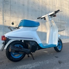 希少カラー 旧車 レトロ スズキ 薔薇 BARA 水色 前カゴ 未確認車両・鍵無し・書類付き　蘭 Hi カーナ パッソル Dio チャンプ タクト　DJ1の画像