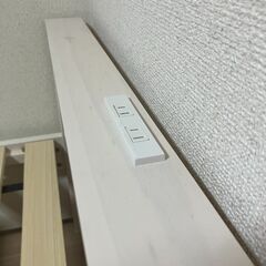 【美品！使用６ヶ月】シングルベッド（3分で組立完了・ネジ無しベッド・コンセント付き）の画像