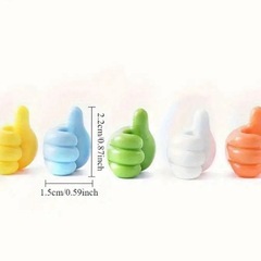 ケーブルクリップ ホルダー10個セット 親指型 コードクリップ まとめ売りの画像