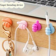 ケーブルクリップ ホルダー10個セット 親指型 コードクリップ まとめ売りの画像