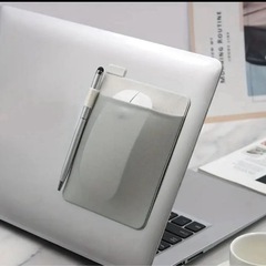 ノートパソコン用 収納ポーチ ピンク マウス ペン収納の画像