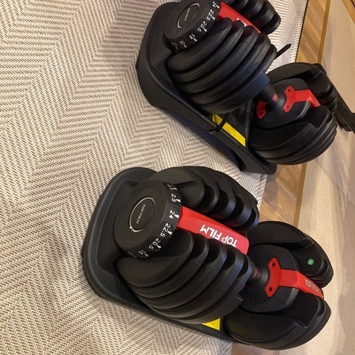 【美品】可変式ダンベル24kg2個・ベンチセット