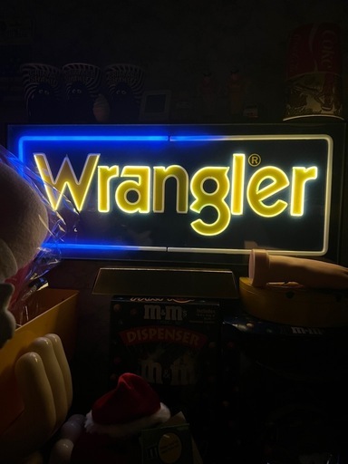 Wrangler FLASH NEON ラングラー フラッシュネオン ネオン管 ネオンサイン 看板 ヴイエフジャパン 流動式 販促品 ジャンク ジーンズ ラングラー ネオン管