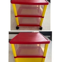 希少‼️おさるのジョージ 収納ケース キャスター付き プラスチックチェストの画像