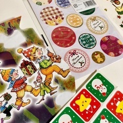 クリスマス　シール　ステッカー　大量の画像