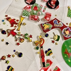 クリスマス　シール　ステッカー　大量の画像
