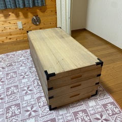 桐の収納箱　3段の画像
