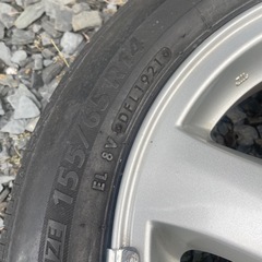 スバル純正 R2等 14インチ アルミホイール155/65R14 21年製 1本の画像