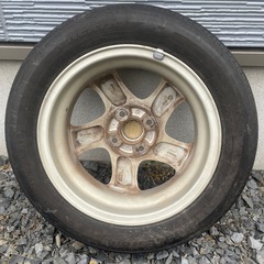 スバル純正 R2等 14インチ アルミホイール155/65R14 21年製 1本の画像