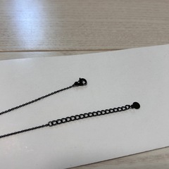 ブラックメタルネックレス 調整可能の画像