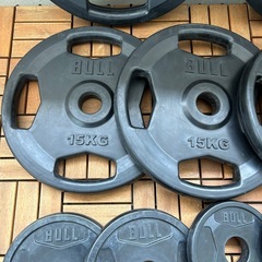BULL ブル オリンピック ラバープレート 115kgセット　IVANKOアイロテックの画像