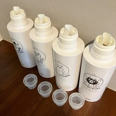 ネコランドリー 特大 4本セット 白 750ml 詰め替え容器 ランドリーボトルの画像