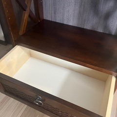 本棚　キャビネット　引き出し付　棚板調整可能の画像
