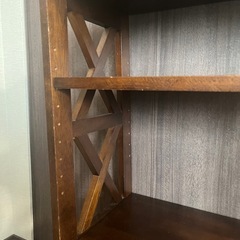 本棚　キャビネット　引き出し付　棚板調整可能の画像