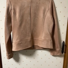 CLASSA クラッサ フェイクスエード ノーカラージャケット ブルゾンの画像