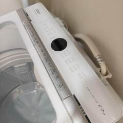 AQUA Prette 9.0kg 洗濯機 AQW-GVX90J トップ透明ガラス 2020年製の画像