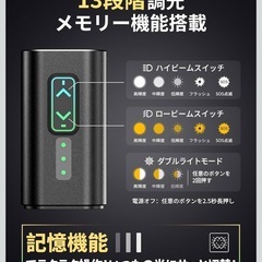 自転車用ライト LEDライト USB充電式 防水 高輝度 USB-C充電の画像