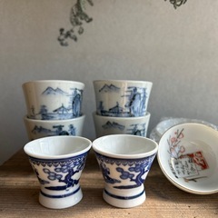骨董品　お猪口　ぐい呑みセットの画像