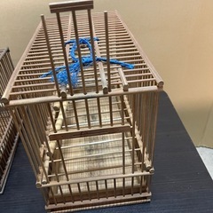 竹製の鳥かご　鳥籠セットの画像
