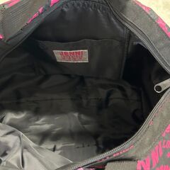 JENNI ボストンバッグ＆ポーチセット ピンク×ブラック 美品の画像