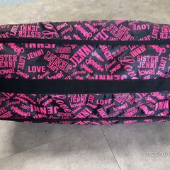JENNI ボストンバッグ＆ポーチセット ピンク×ブラック 美品の画像