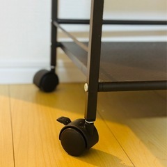 【キッチンワゴン 3段（ダークブラウン）幅43×奥行29.5×高さ76.5cm】1000円の画像