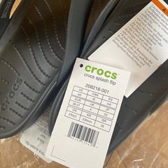 新品未使用　crocs ブラック スポーツサンダルの画像