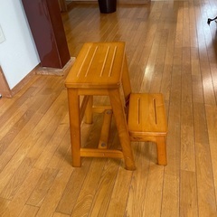 木製ステップ(2段、折り畳み)の画像