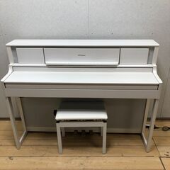超美品　Roland LX705-GPSR ローランド 電子ピアノ 88鍵 木製鍵盤 Bluetooth対応 ヘッドホン付 白 高音質 美品　【糸島市内 送料無料】88285-1-140の画像