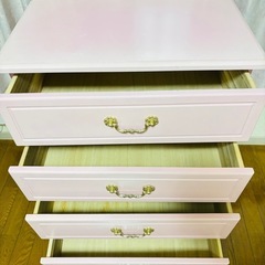 ベルーナ 姫系 ミルキーピンク プリンセス 幅60cm 猫脚の画像