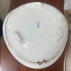盛り皿　赤絵万暦　三ツ足盛鉢　仁峰　大皿の画像