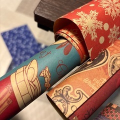 クリスマス包装紙　工作やラッピングなどに。の画像
