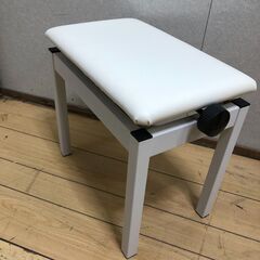 美品 Roland ローランド 純正 ピアノベンチ 高さ調整スツール ホワイト 電子ピアノ LX705 LX706 LX708対応【糸島市内 送料無料】 88285-1-②-140の画像