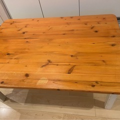 お引取り決まりました。木製ローテーブルの画像