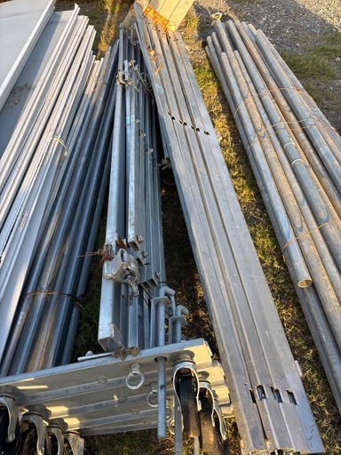 キャスターゲート ジャバラ 伸縮 門扉 現場用 足場 工場 工事現場 バリケード2枚セット