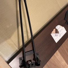 ガラス　木目　ローテーブルの画像